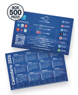 Calendario 2026 Tascabile - BOX 500 | SPEDIZIONE GRATUITA