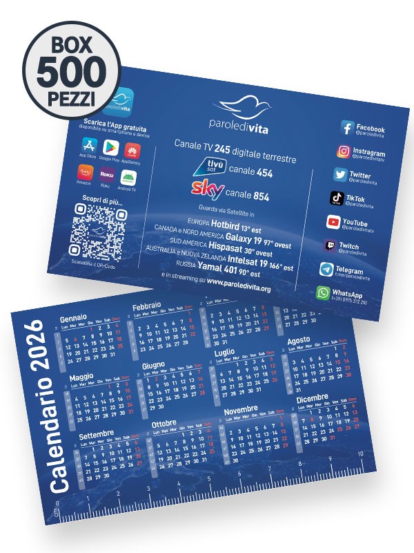 Calendario 2026 Tascabile - BOX 500 | SPEDIZIONE GRATUITA