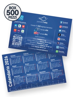 Calendario 2026 Tascabile - BOX 500 | SPEDIZIONE GRATUITA